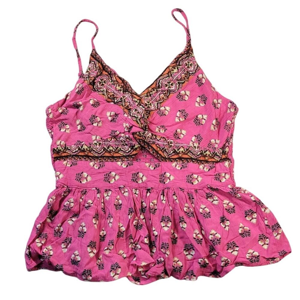 Vintage Angie Floral Twist Knot Cami L Y2K Festival Boho Fairycore